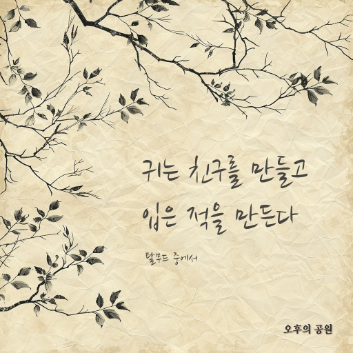 귀는 친구를 만들고 입은 적을 만든다